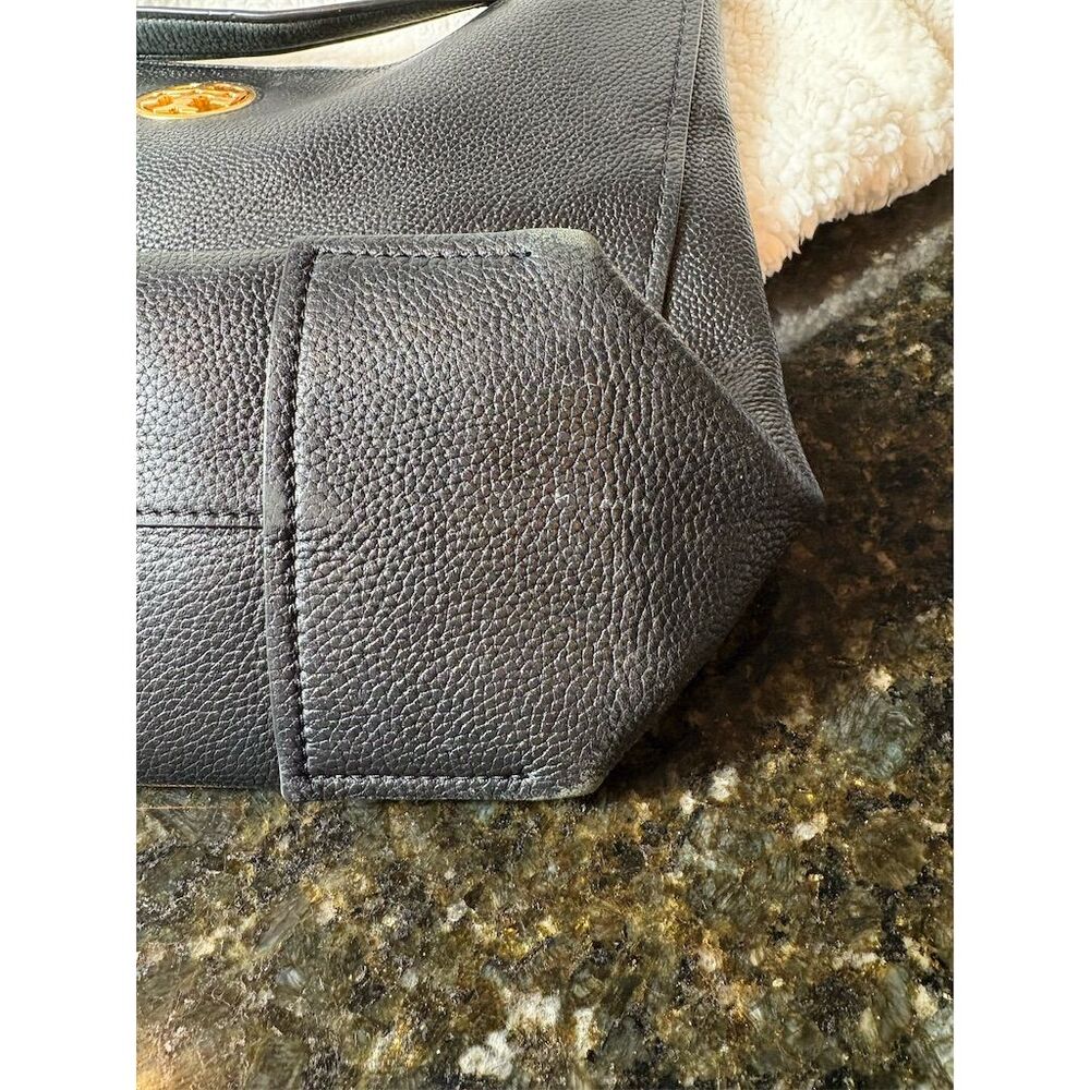 Tory Burch Women's Black Leather Hobo Shoulder Bag - Picture 5 of 10